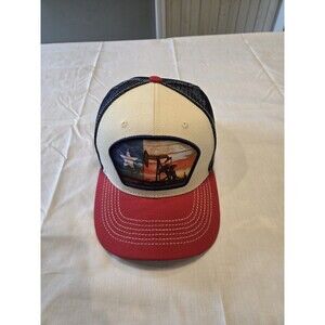 Pit Bull Texas Trucker Hat Graphic Print Adjustable Mesh Back Red White Blue Men